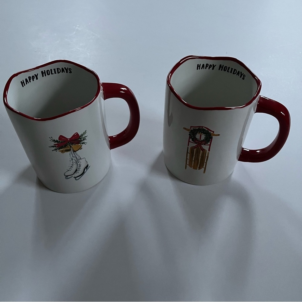 Magenta Christmas Collectible Mugs - Angela Staehling Sketchbook Series